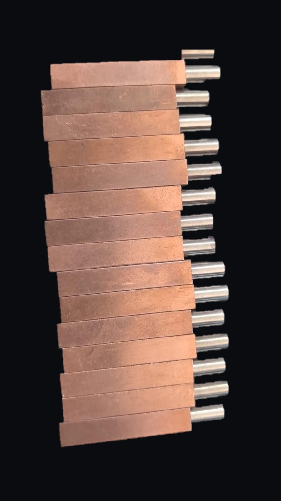 Electrodos de cobre rediseñados para línea de soldadura industrial